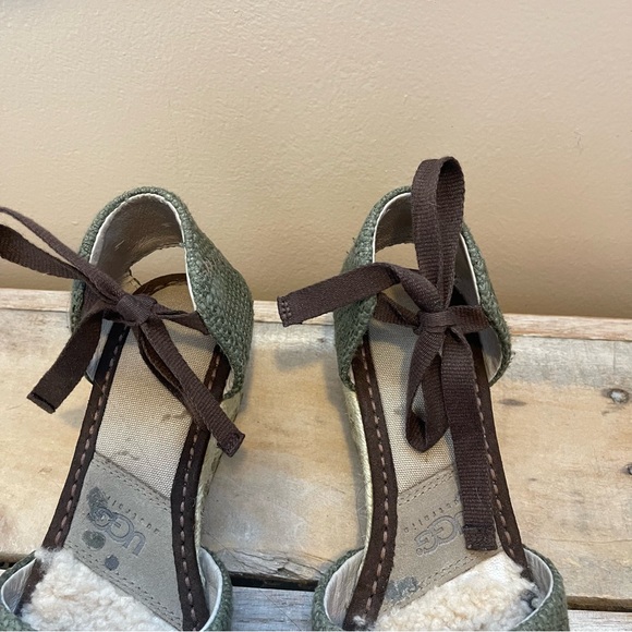 UGG Green and Brown Espadrille Wedges - Picture 5 of 13